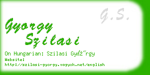 gyorgy szilasi business card